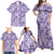 Poni Aloha Hawaii Family Matching Off Shoulder Maxi Dress and Hawaiian Shirt Plumeria Lei With Palaka Motif - Polynesian Pride