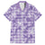 Poni Aloha Hawaii Family Matching Off Shoulder Maxi Dress and Hawaiian Shirt Plumeria Lei With Palaka Motif - Polynesian Pride