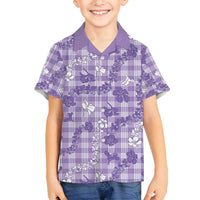 Poni Aloha Hawaii Family Matching Off Shoulder Maxi Dress and Hawaiian Shirt Plumeria Lei With Palaka Motif - Polynesian Pride