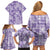 Poni Aloha Hawaii Family Matching Off Shoulder Short Dress and Hawaiian Shirt Plumeria Lei With Palaka Motif - Polynesian Pride