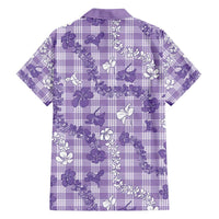 Poni Aloha Hawaii Family Matching Off Shoulder Short Dress and Hawaiian Shirt Plumeria Lei With Palaka Motif - Polynesian Pride