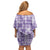 Poni Aloha Hawaii Family Matching Off Shoulder Short Dress and Hawaiian Shirt Plumeria Lei With Palaka Motif - Polynesian Pride