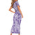 Poni Aloha Hawaii Family Matching Short Sleeve Bodycon Dress and Hawaiian Shirt Plumeria Lei With Palaka Motif - Polynesian Pride