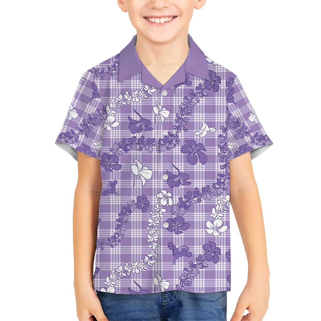 Poni Aloha Hawaii Family Matching Tank Maxi Dress and Hawaiian Shirt Plumeria Lei With Palaka Motif - Polynesian Pride