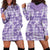 Poni Aloha Hawaii Hoodie Dress Plumeria Lei With Palaka Motif - Polynesian Pride