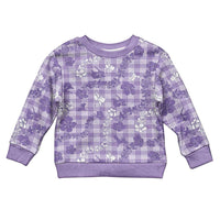 Poni Aloha Hawaii Kid Ugly Christmas Sweater Plumeria Lei With Palaka Motif - Polynesian Pride