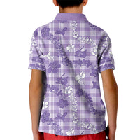Poni Aloha Hawaii Kid Polo Shirt Plumeria Lei With Palaka Motif - Polynesian Pride