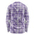 Poni Aloha Hawaii Long Sleeve Shirt Plumeria Lei With Palaka Motif - Polynesian Pride