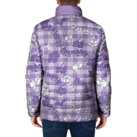 Poni Aloha Hawaii Padded Jacket Plumeria Lei With Palaka Motif - Polynesian Pride