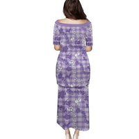 Poni Aloha Hawaii Puletasi Plumeria Lei With Palaka Motif - Polynesian Pride