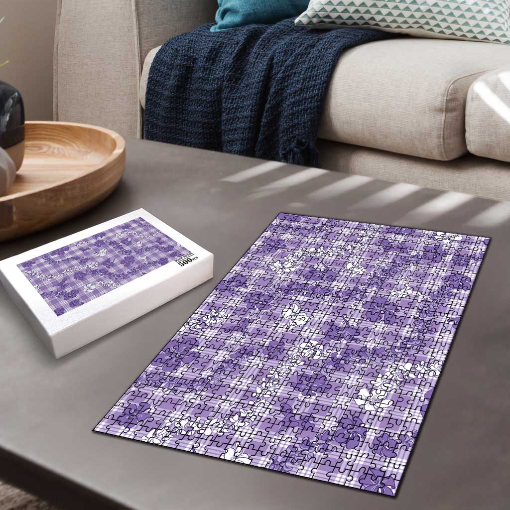 Poni Aloha Hawaii Puzzle Plumeria Lei With Palaka Motif - Polynesian Pride