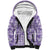 Poni Aloha Hawaii Sherpa Hoodie Plumeria Lei With Palaka Motif - Polynesian Pride