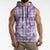 Poni Aloha Hawaii Sleeveless Zip Hoodie Plumeria Lei With Palaka Motif - Polynesian Pride