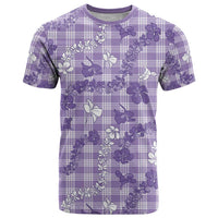 Poni Aloha Hawaii T Shirt Plumeria Lei With Palaka Motif - Polynesian Pride