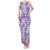 Poni Aloha Hawaii Tank Maxi Dress Plumeria Lei With Palaka Motif - Polynesian Pride