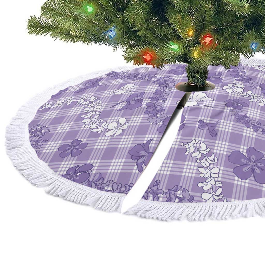 Poni Aloha Hawaii Tree Skirt Plumeria Lei With Palaka Motif - Polynesian Pride