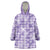 Poni Aloha Hawaii Wearable Blanket Hoodie Plumeria Lei With Palaka Motif - Polynesian Pride