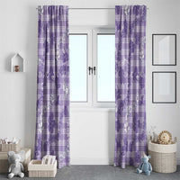 Poni Aloha Hawaii Window Curtain Plumeria Lei With Palaka Motif - Polynesian Pride