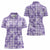 Poni Aloha Hawaii Women Polo Shirt Plumeria Lei With Palaka Motif - Polynesian Pride
