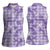 Poni Aloha Hawaii Women Sleeveless Polo Shirt Plumeria Lei With Palaka Motif - Polynesian Pride