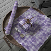 Poni Aloha Hawaii Wrapping Paper Plumeria Lei With Palaka Motif - Polynesian Pride