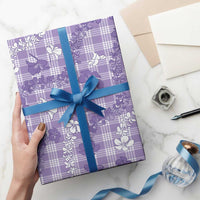 Poni Aloha Hawaii Wrapping Paper Plumeria Lei With Palaka Motif - Polynesian Pride