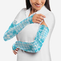 Polu Aloha Hawaii Arm Sleeves Plumeria Lei With Palaka Motif - Polynesian Pride