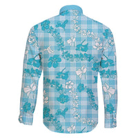 Polu Aloha Hawaii Family Matching Tank Maxi Dress and Hawaiian Shirt Plumeria Lei With Palaka Motif - Polynesian Pride