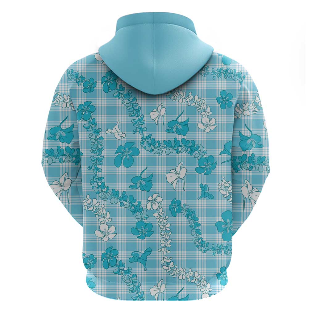 Polu Aloha Hawaii Hoodie Plumeria Lei With Palaka Motif - Polynesian Pride