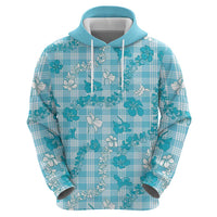 Polu Aloha Hawaii Hoodie Plumeria Lei With Palaka Motif - Polynesian Pride