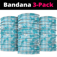 Polu Aloha Hawaii Neck Gaiter Plumeria Lei With Palaka Motif - Polynesian Pride