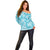 Polu Aloha Hawaii Off Shoulder Sweater Plumeria Lei With Palaka Motif - Polynesian Pride