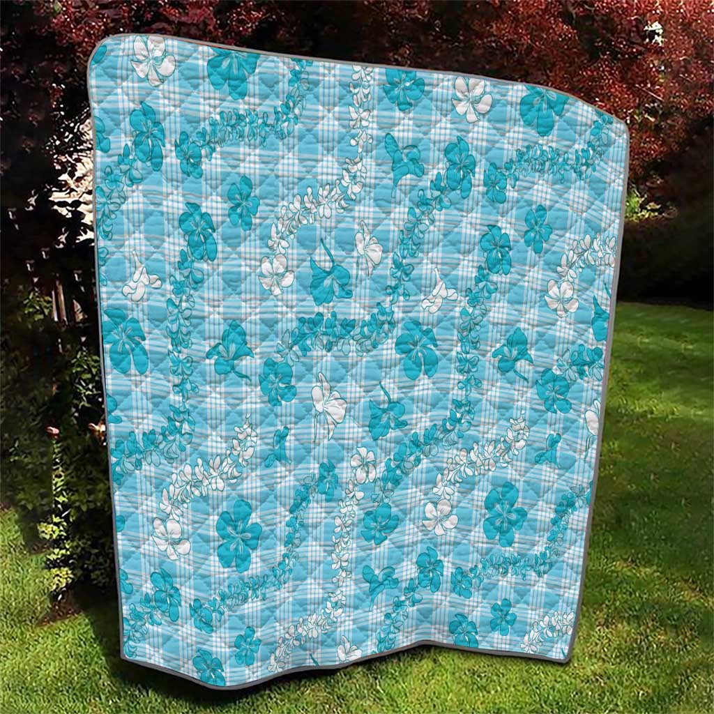 Polu Aloha Hawaii Quilt Plumeria Lei With Palaka Motif - Polynesian Pride