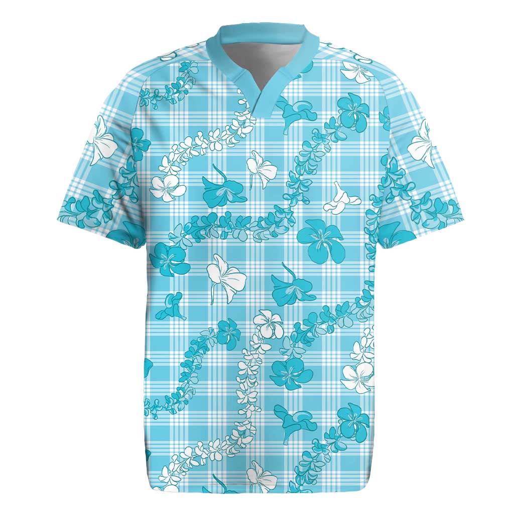 Polu Aloha Hawaii Rugby Jersey Plumeria Lei With Palaka Motif - Polynesian Pride