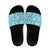 Polu Aloha Hawaii Slide Sandals Plumeria Lei With Palaka Motif - Polynesian Pride