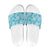 Polu Aloha Hawaii Slide Sandals Plumeria Lei With Palaka Motif - Polynesian Pride