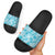 Polu Aloha Hawaii Slide Sandals Plumeria Lei With Palaka Motif - Polynesian Pride