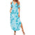 Polu Aloha Hawaii Summer Maxi Dress Plumeria Lei With Palaka Motif - Polynesian Pride