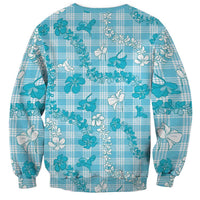 Polu Aloha Hawaii Sweatshirt Plumeria Lei With Palaka Motif - Polynesian Pride