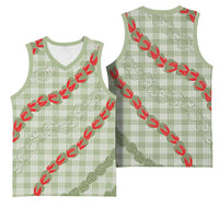 Omaomao Aloha Hawaii Basketball Jersey Rosebud Lei With Palaka Motif - Polynesian Pride