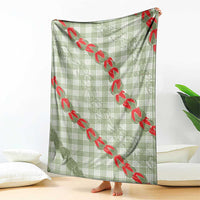 Omaomao Aloha Hawaii Blanket Rosebud Lei With Palaka Motif - Polynesian Pride