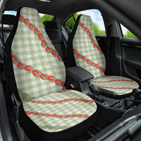 Omaomao Aloha Hawaii Car Seat Cover Rosebud Lei With Palaka Motif - Polynesian Pride