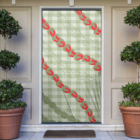 Omaomao Aloha Hawaii Door Cover Rosebud Lei With Palaka Motif - Polynesian Pride