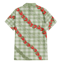 Omaomao Aloha Hawaii Family Matching Mermaid Dress and Hawaiian Shirt Rosebud Lei With Palaka Motif - Polynesian Pride