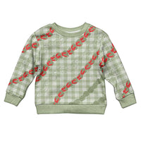 Omaomao Aloha Hawaii Kid Ugly Christmas Sweater Rosebud Lei With Palaka Motif - Polynesian Pride