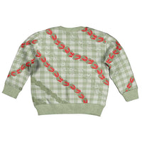 Omaomao Aloha Hawaii Kid Ugly Christmas Sweater Rosebud Lei With Palaka Motif - Polynesian Pride