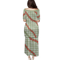 Omaomao Aloha Hawaii Puletasi Rosebud Lei With Palaka Motif - Polynesian Pride