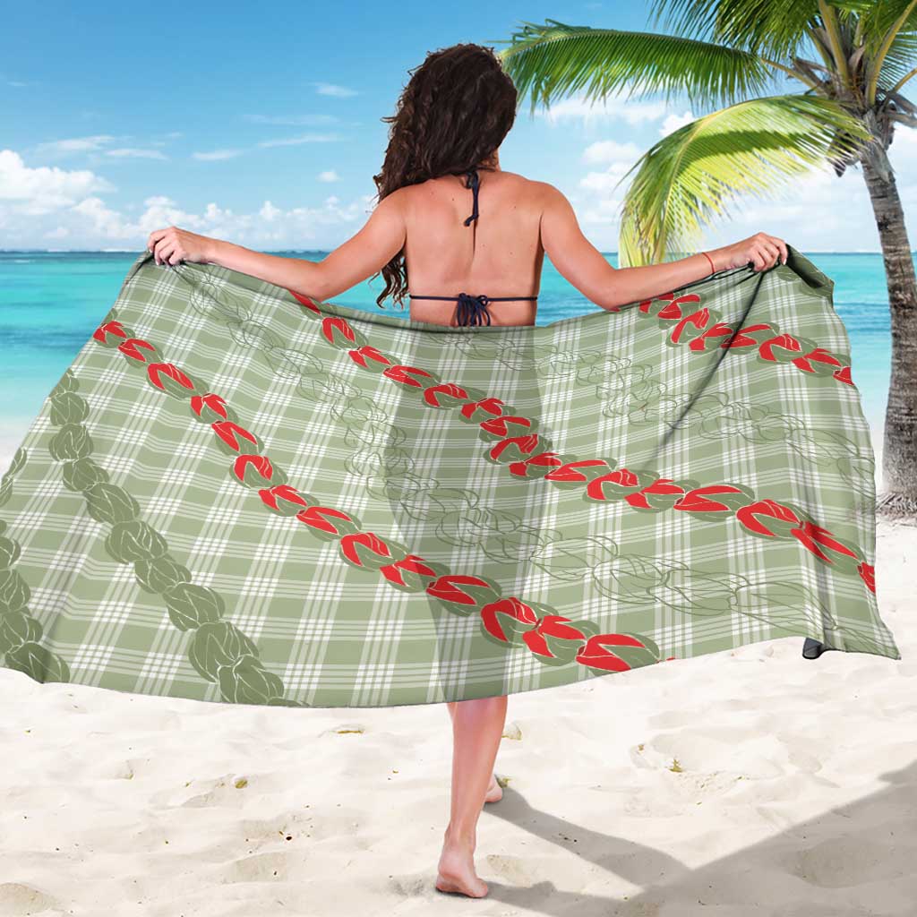 Omaomao Aloha Hawaii Sarong Rosebud Lei With Palaka Motif - Polynesian Pride