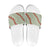 Omaomao Aloha Hawaii Slide Sandals Rosebud Lei With Palaka Motif - Polynesian Pride