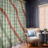 Omaomao Aloha Hawaii Window Curtain Rosebud Lei With Palaka Motif - Polynesian Pride